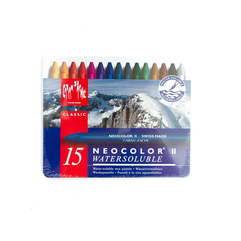 Crayons, Art & School, Caran d'Ache, Neocolor II, Water soluble, Set, 88855